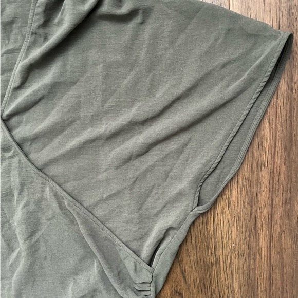 ZARA Olive Green Draped Wrap Top NWT Size Large - Picture 7 of 11